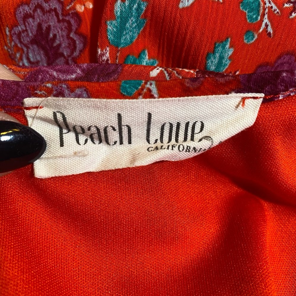 Peach Love California Floral Surplice Romper in Red - Picture 4 of 8